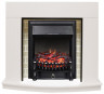Электрокамин Montana standard с очагом Аspen Black с очагом Majestic FX M Brass/Black с очагом Fobos FX M Black