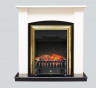 Электрокамин Baltimore standard с очагом Аspen Black с очагом Majestic FX M Brass/Black с очагом Fobos FX M Black