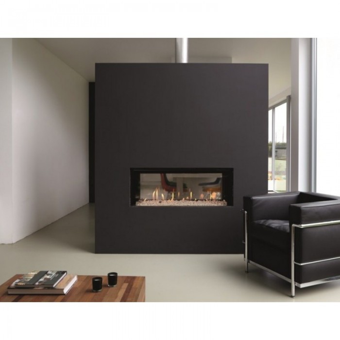 Каминная топка газовая M-design 1150 DH DOUBLE FACE Diamond Plus