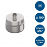 Заглушка с к/от, ф 150, AISI 439/0,5мм, Н, штуцер 3/4"
