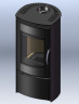 Печь-камин EMBER SKI-211/210 ручное регулирование, черный
