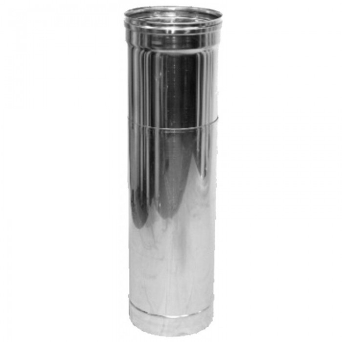 Труба-удлинитель дымох. нерж. Версия Люкс L-0,5-1 м D-230 мм толщ. 0,8 мм